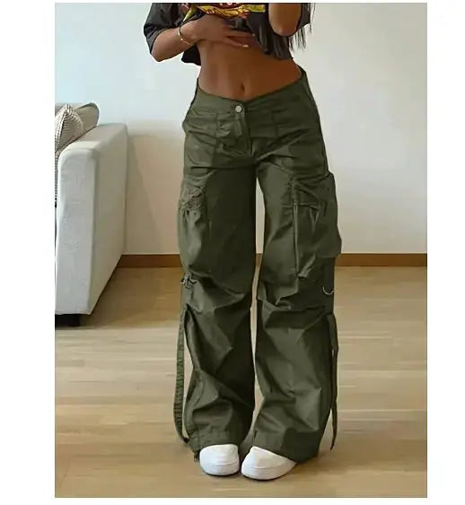 Low-Waist Cargo Pants for Women - Multi-Pocket Utility Pants | Casual Outdoor Wear by Mead's Supply & Equipment Outfitters limited