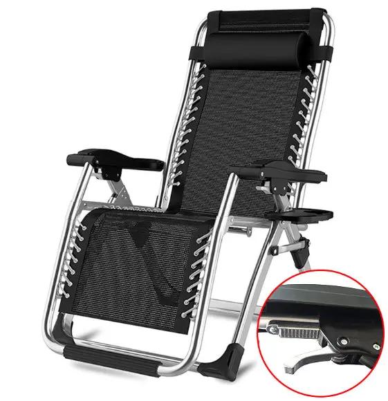 Outdoor Folding Reclining Garden Beach Chair Sun Lounger Deck Recliner by salelink.co.nz
