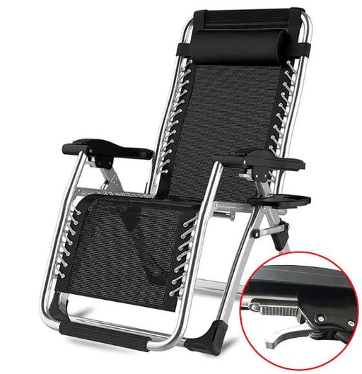 Outdoor Folding Reclining Garden Beach Chair Sun Lounger Deck Recliner by salelink.co.nz
