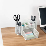 Desk Organiser Mesh Desk Tidy Pen Holder Stationery Organisers by salelink.co.nz