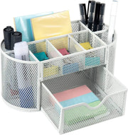 Desk Organiser Mesh Desk Tidy Pen Holder Stationery Organisers by salelink.co.nz