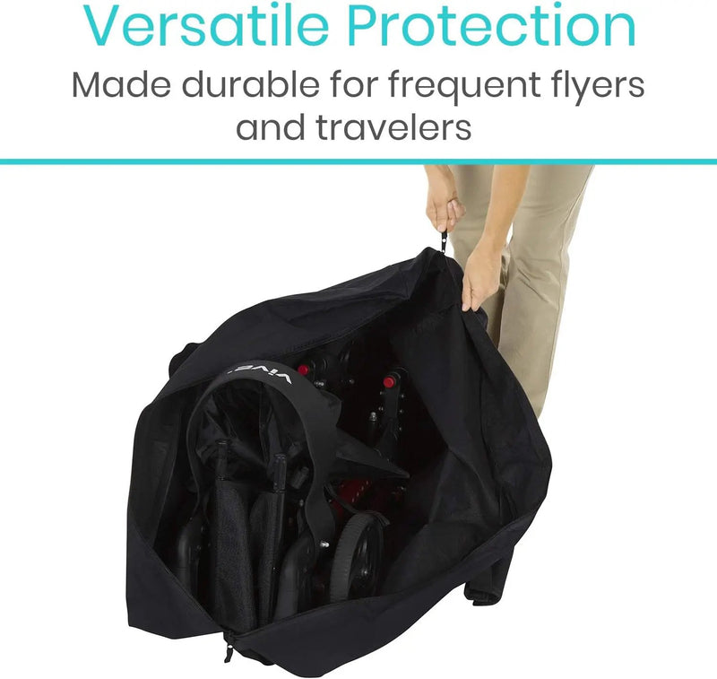89x24x66cm Folding Rollator Walker Lounge Chair Transport Chairs Storage Bag by salelink.co.nz