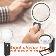 LED Illuminated Magnifier Magnifying Glass 6X 25X with Light and Stand by salelink.co.nz