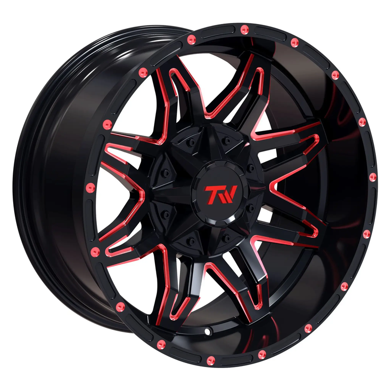 TW Spider Gloss Black with Red Milled Accents by Magwarehouse.com