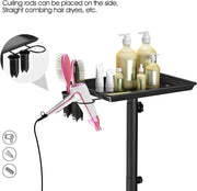 Hair Salon Trolley Hair Extension Rolling Stand Aluminum by salelink.co.nz