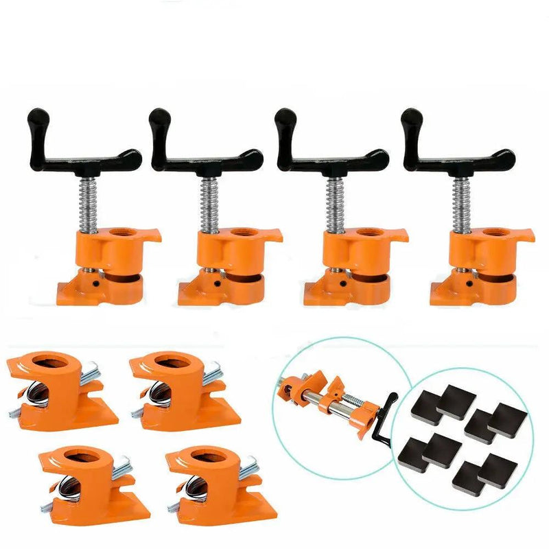 3/4'' Gluing Pipe Clamp 4 Pcs Heavy Duty WOODWORKING VICE TOOLS Wide Protect Pad by salelink.co.nz