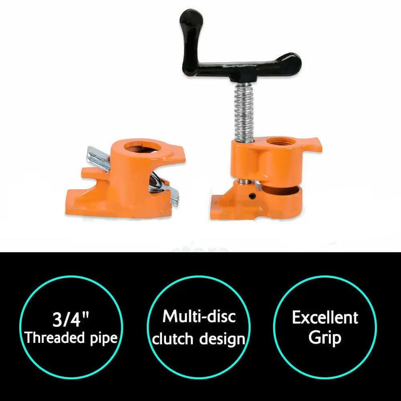 3/4'' Gluing Pipe Clamp 4 Pcs Heavy Duty WOODWORKING VICE TOOLS Wide Protect Pad – view 5