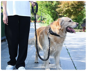 Dog Leash Heavy Duty 80-105cm Shock Absorbing Bungee with Handle BK by dealonline.co.nz