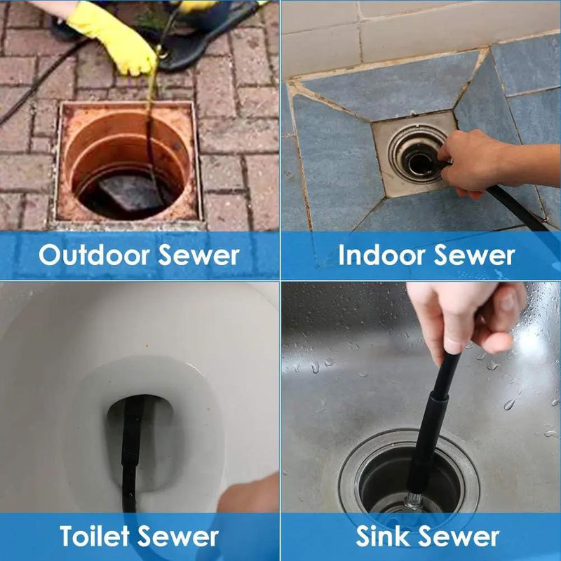 Sewer Jetter Nozzles Kit 30m Drain Cleaning Hose by salelink.co.nz