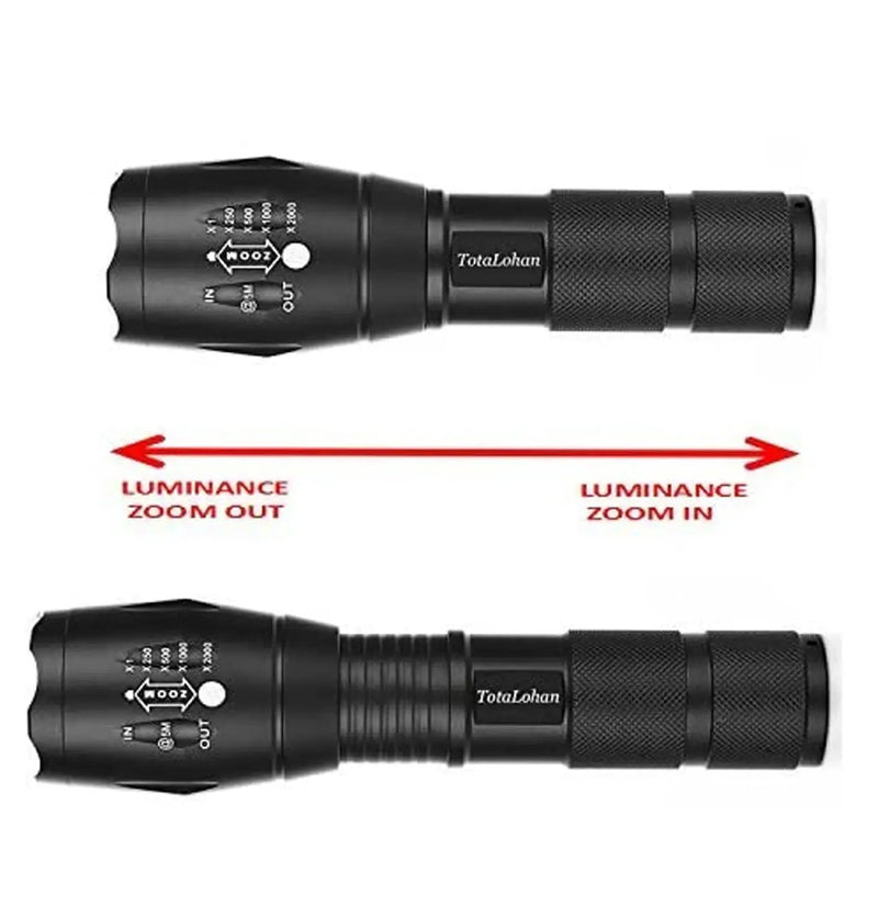 LED Torch Rechargeable High Lumens Flashlight with 18650 Battery by dealonline.co.nz
