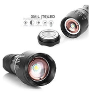LED Torch Rechargeable High Lumens Flashlight with 18650 Battery by dealonline.co.nz