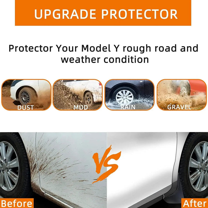 Mud Flaps Splash Guards Compatible with Tesla Model Y Accessories by salelink.co.nz