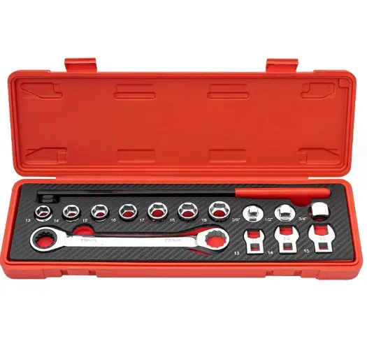 15Pcs Serpentine Belt Tool Set with Locking Flex Head Ratcheting Wrench by salelink.co.nz