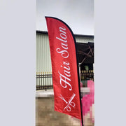 3.4M "BEAUTY SALON" DOUBLE SIDED FLAG by dealonline.co.nz