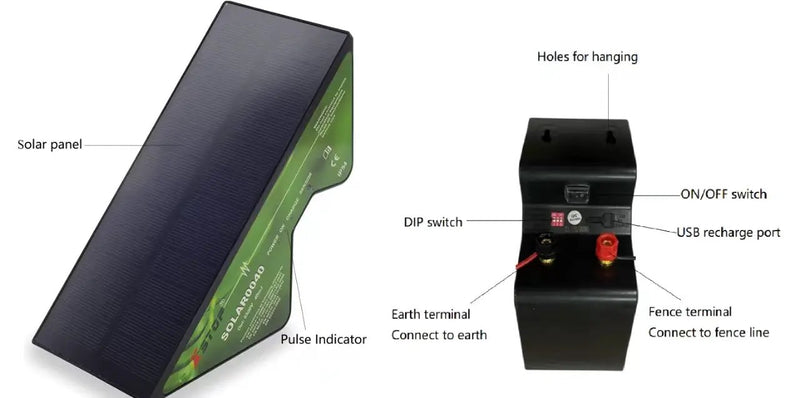 Solar Powered Electric Fence Energiser X-Stop 2Km Range by salelink.co.nz