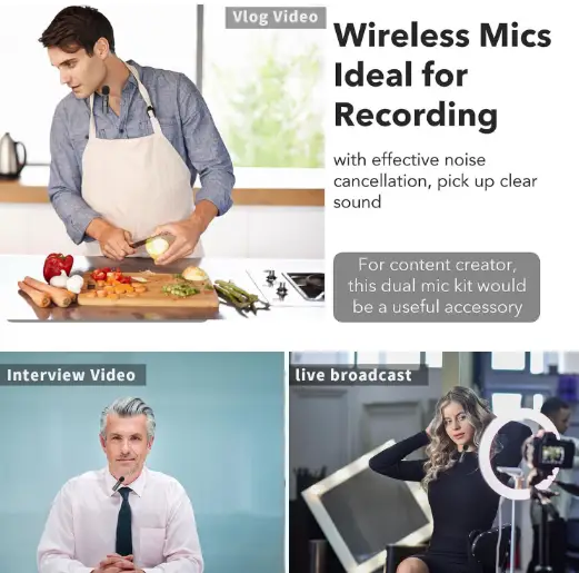 Microphone Dual Lapel Microphone for iPhone Ipad Android Pc by salelink.co.nz