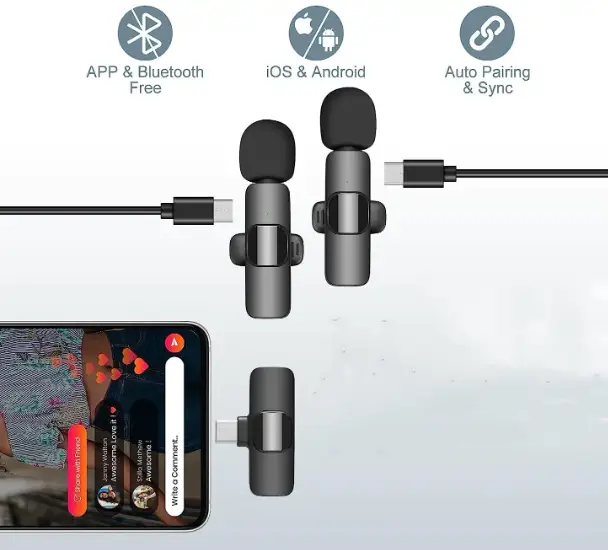 Microphone Dual Lapel Microphone for iPhone Ipad Android Pc by salelink.co.nz