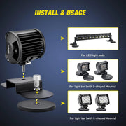 2PCS Magnetic Base Light Bar Mounts by salelink.co.nz