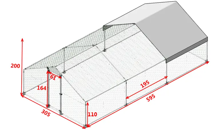 Chicken Coop Run 3x6x2M by salelink.co.nz