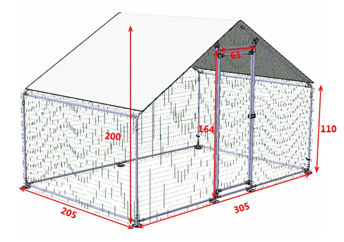 Chicken Coop Run 3x2x2M by salelink.co.nz