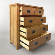BroDeals Tallboy Oak 5 Drawer Tallboy Oak 5 Drawer Tallboy