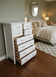 BroDeals Tallboy Patty 8 Drawers Tallboy - White Patty 8 Drawers Tallboy - White