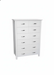 BroDeals Tallboy Patty 8 Drawers Tallboy - White Patty 8 Drawers Tallboy - White