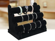 Velvet 3-Level Bracelet Watch Display Stand/Holder by dealonline.co.nz