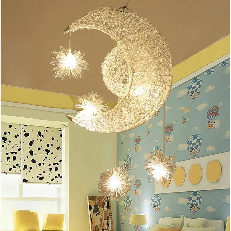 Moon Star Pendant Lamp Ceiling Light Children Kids Bedroom by salelink.co.nz