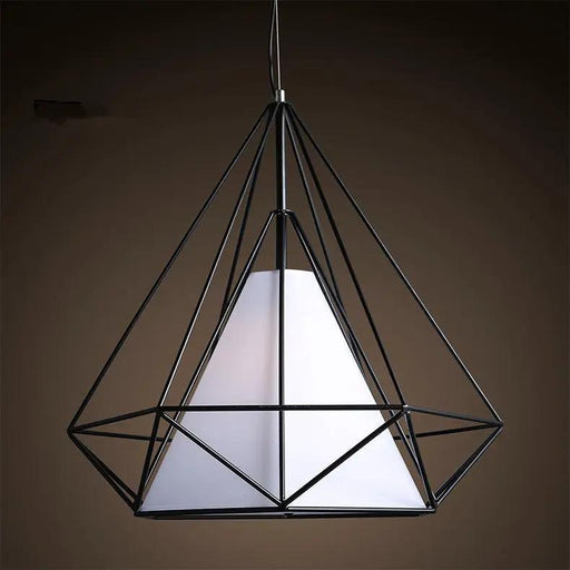 Pendant Hanging Light Lampshade Metal Diamond Black by salelink.co.nz