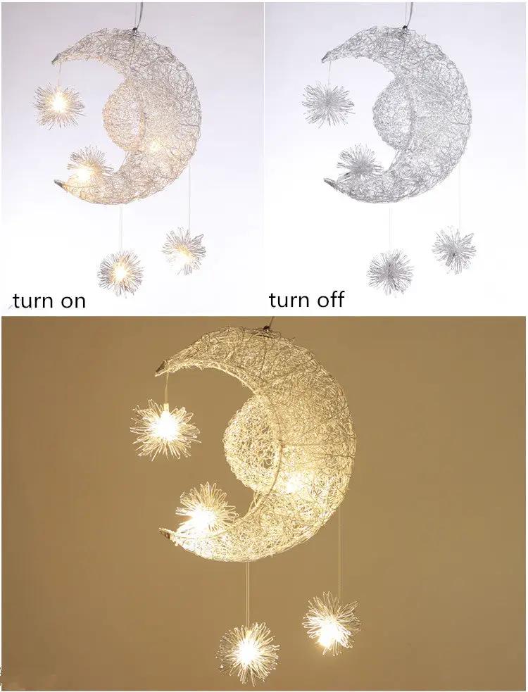 Moon Star Pendant Lamp Ceiling Light Children Kids Bedroom by salelink.co.nz
