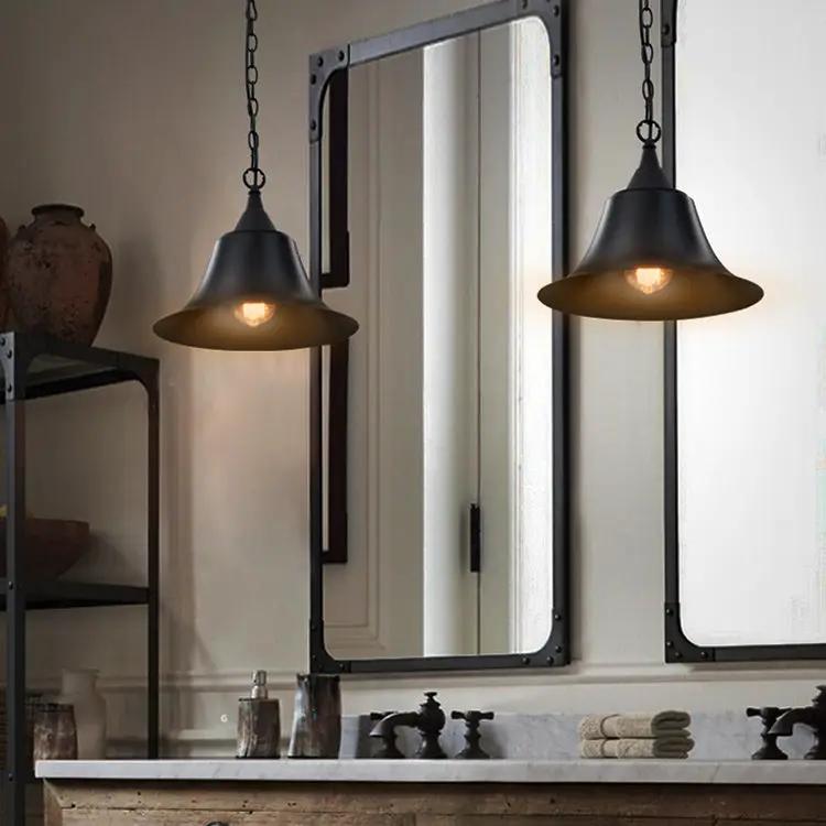 Industrial Pendant Light Hanging Ceiling Lamp Metal Black by salelink.co.nz