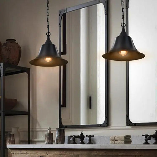 Industrial Pendant Light Hanging Ceiling Lamp Metal Black by salelink.co.nz