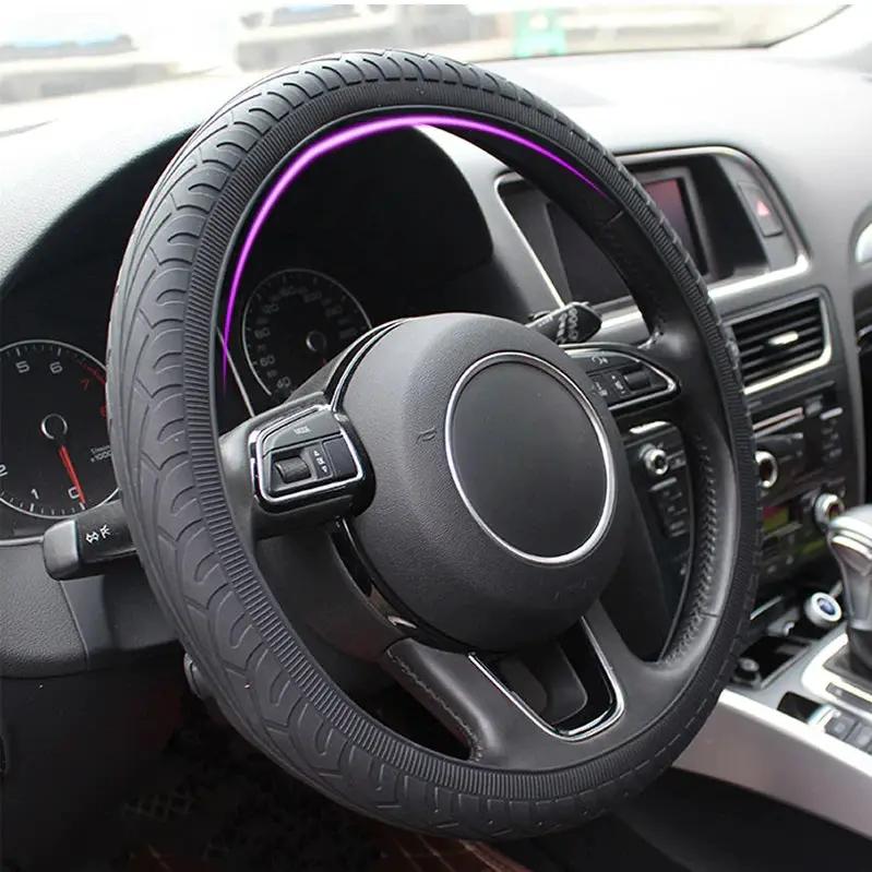 Car Silicone Steering Wheel Case Cover Shell Skidproof Car Accessori by dealonline.co.nz