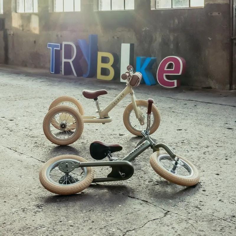 Cream Vintage Balance Bike & Trike – Trybike Steel | Balance Bike NZ by Curious Moonbeam