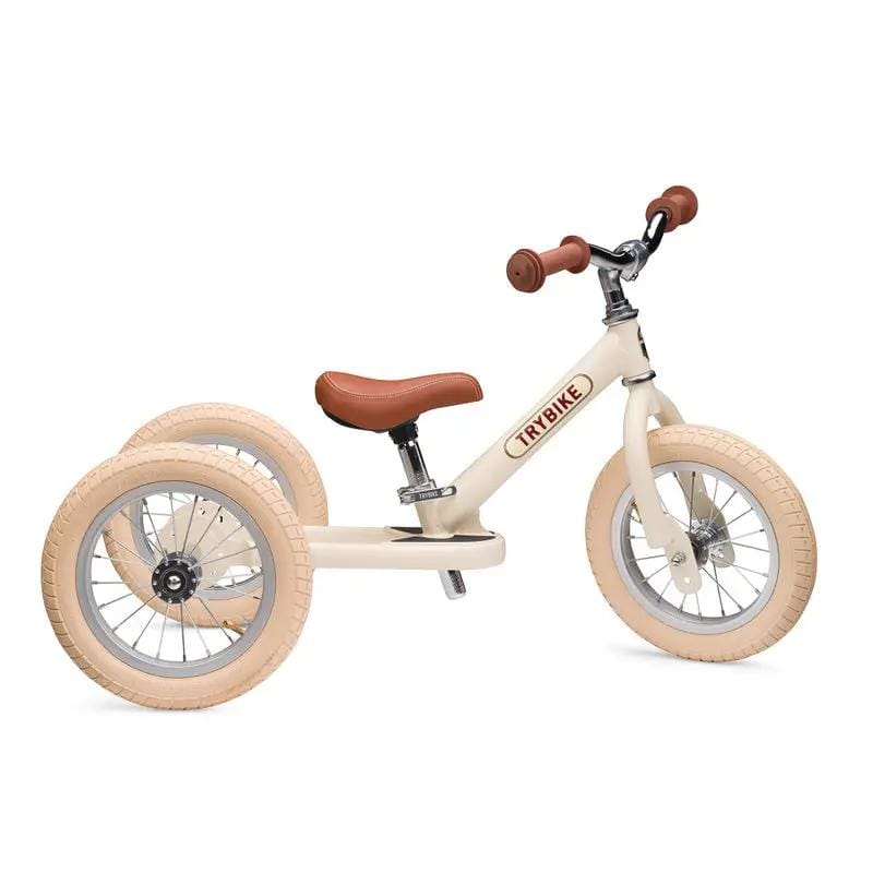 Cream Vintage Balance Bike & Trike – Trybike Steel | Balance Bike NZ by Curious Moonbeam