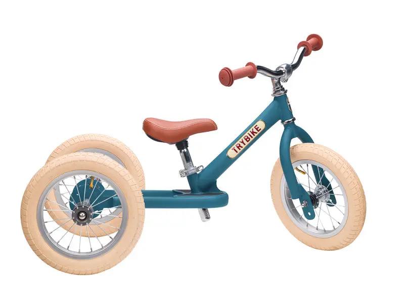 Blue Vintage Balance Bike & Trike – Trybike | Balance Bike NZ by Curious Moonbeam