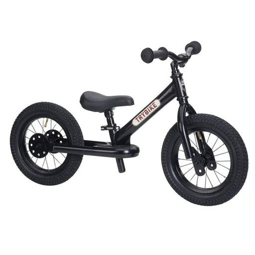 Black Balance Bike & Trike – Trybike | Balance Bike NZ by Curious Moonbeam