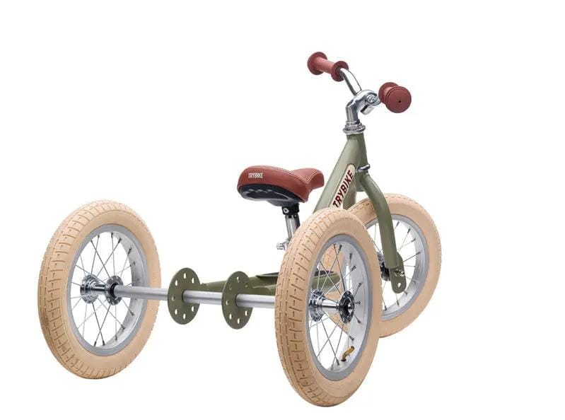 Green Vintage Balance Bike & Trike – Trybike | Balance Bike NZ by Curious Moonbeam