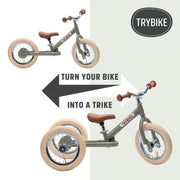 Green Vintage Balance Bike & Trike – Trybike | Balance Bike NZ by Curious Moonbeam