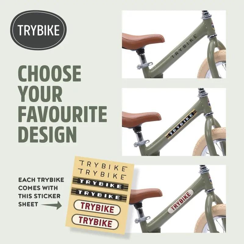 Green Vintage Balance Bike & Trike – Trybike | Balance Bike NZ by Curious Moonbeam