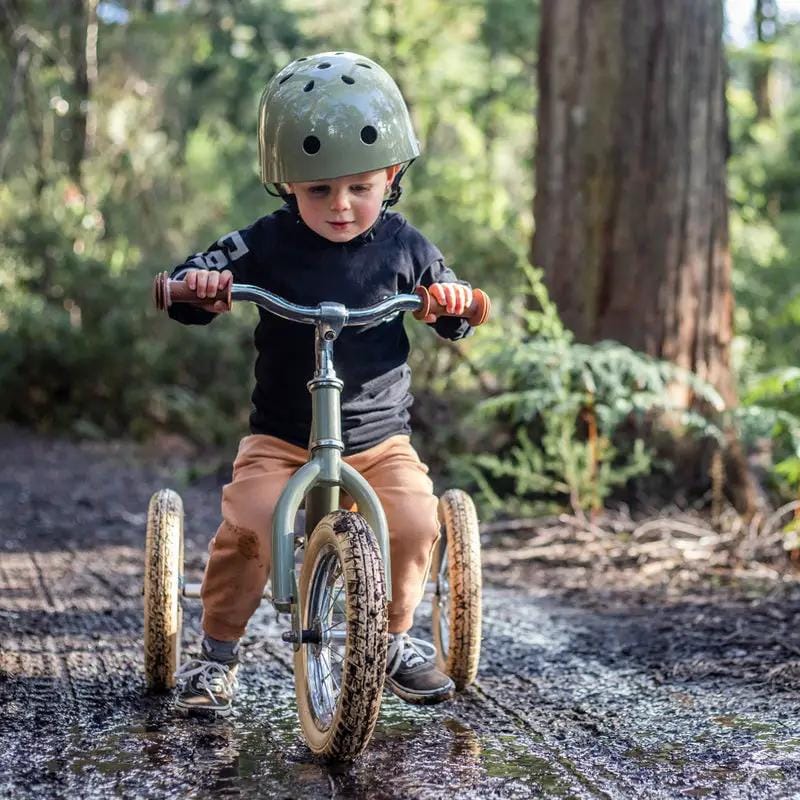 Green Vintage Balance Bike & Trike – Trybike | Balance Bike NZ by Curious Moonbeam