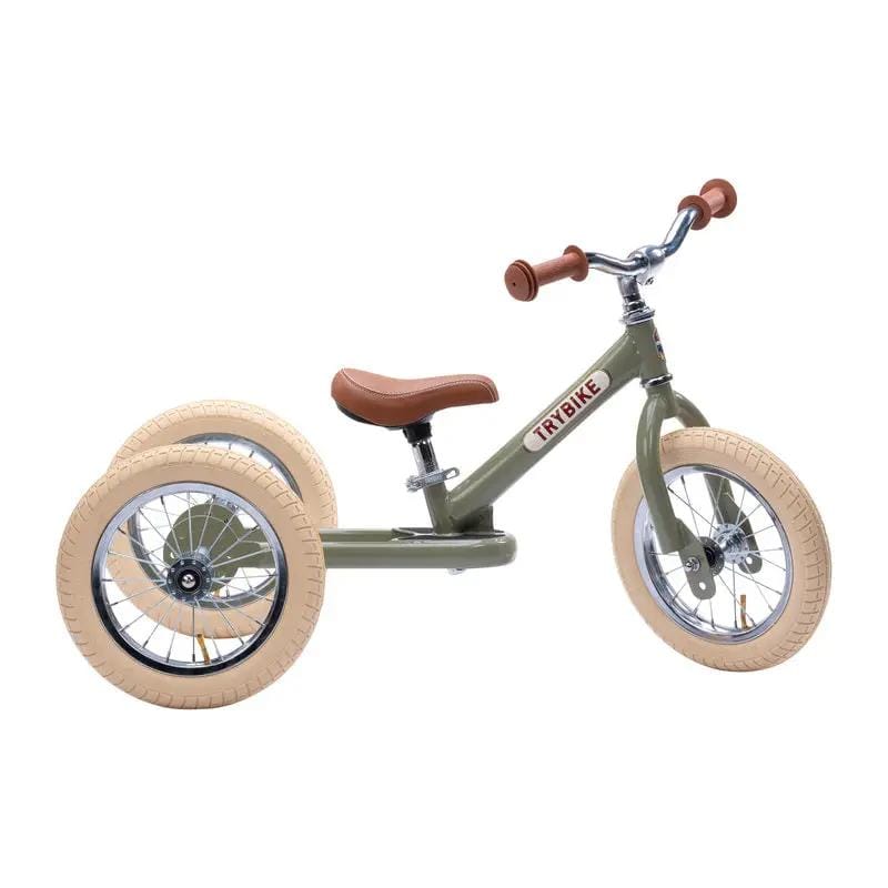Green Vintage Balance Bike & Trike – Trybike | Balance Bike NZ by Curious Moonbeam