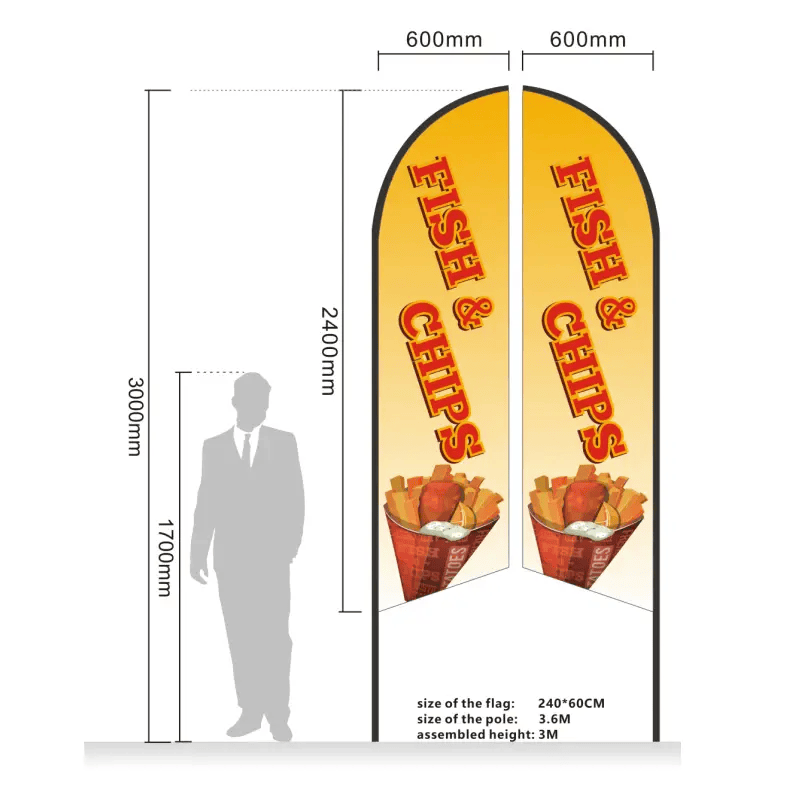 dealonline.co.nz dealonline.co.nz Fish & Chips Double sided print Flag ONLY Fish & Chips Double sided print Flag ONLY