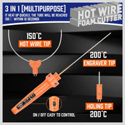 HORUSDY 3in1 Hot Wire Foam Cutting Kit Knife Cutter Engraving Styrofoam Polystyrene Tool by salelink.co.nz