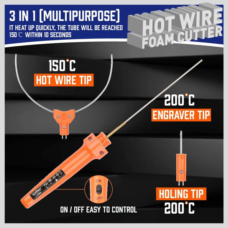 HORUSDY 3in1 Hot Wire Foam Cutting Kit Knife Cutter Engraving Styrofoam Polystyrene Tool by salelink.co.nz