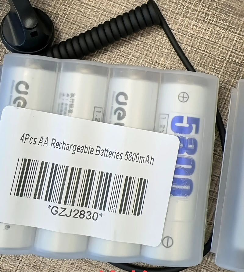 4Pcs AA Rechargeable Batteries 5800mAh by salelink.co.nz
