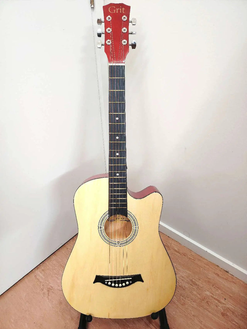 WOOD PATTERN 38" Wooden Acoustic Guitar by dealonline.co.nz