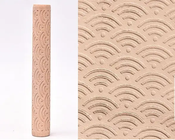 Textured Roller for Clay Pottery - Wood Embossed Rod Clay Pottery Sculpture Tools by Resin Art NZ