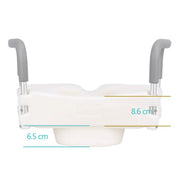 2 in 1 Raised Toilet Seat with Removable Padded Arms, Standard Seat by salelink.co.nz